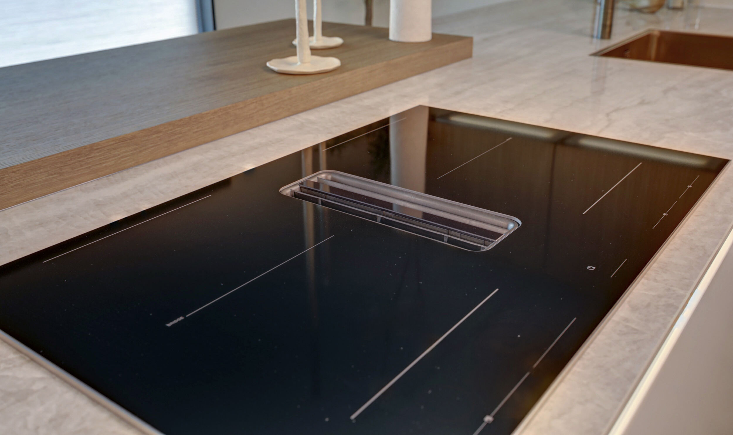 kookplaat in scandinavische keuken